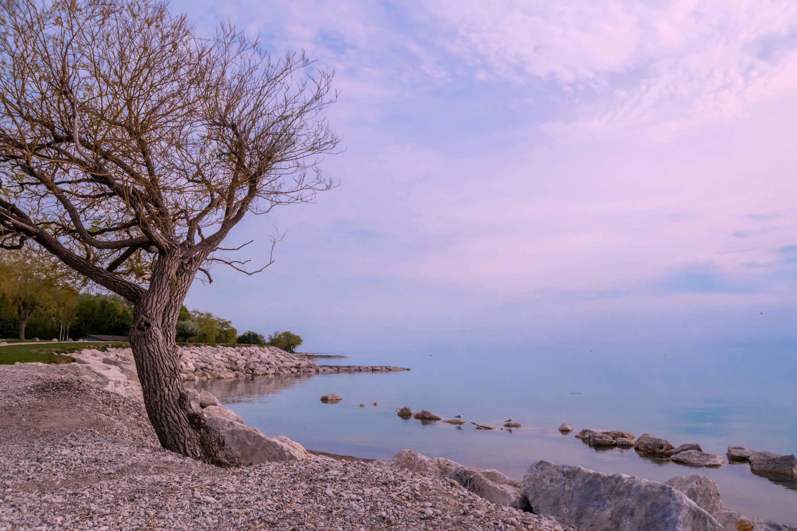 The Sun Sets Over the Main Beach in Goderich.